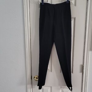 Ellen Tracy Linda Allard Black Wool Blend Stirrup Pants Sz 4 Petite